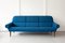 Dänisches Blaues Sofa aus Teak 1