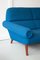 Danish Blue Sofa in Teak 3