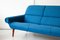 Dänisches Blaues Sofa aus Teak 5