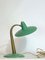 Mid-Century Modern Italian Brass and Green Lacquer Table Lamp, 1950s, Image 10