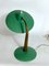 Lámpara de mesa italiana Mid-Century moderna de latón y laca verde, años 50, Imagen 6