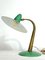 Lampe de Bureau Mid-Century Moderne en Laiton et Laque Verte, Italie, 1950s 2
