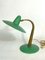 Mid-Century Modern Italian Brass and Green Lacquer Table Lamp, 1950s, Image 14