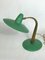 Lámpara de mesa italiana Mid-Century moderna de latón y laca verde, años 50, Imagen 12