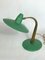 Mid-Century Modern Italian Brass and Green Lacquer Table Lamp, 1950s, Image 12