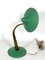 Mid-Century Modern Italian Brass and Green Lacquer Table Lamp, 1950s, Image 3