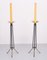 Large Art Deco Brass Church Torches, 1930s, Set of 2, Image 4