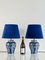 Lampes Artisanales Vintage en Bleu de Delft de Boch Frères Keramis, Set de 2 3