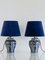 Lampade vintage artigianali blu di Boch Frères Keramis, set di 2, Immagine 5