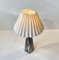 Scandinavian Modern Black White Sgrafitto Table Lamp by Elisabeth Loholt, 1950s 2