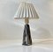 Scandinavian Modern Black White Sgrafitto Table Lamp by Elisabeth Loholt, 1950s 7