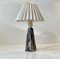 Scandinavian Modern Black White Sgrafitto Table Lamp by Elisabeth Loholt, 1950s, Image 7