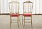 Italian Chiavari Chair in Brass with Red Seat, 1950s 2