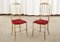 Italian Chiavari Chair in Brass with Red Seat, 1950s 7
