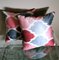 Uzbekistan Ikat Fabric Handmade Square Pillows, Set of 2 6