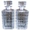Italian Cut and Polished by Hand Ground Crystal Bottles, Set of 2 1