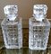 Italian Cut and Polished by Hand Ground Crystal Bottles, Set of 2 2