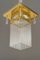 Kleine Art Deco Deckenlampe mit Glasstäben, 1920er 3