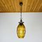 Vintage Italian Yellow Glass Pendant Lamp, 1970s 10