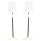 Two Kalmar Floor Lamps Around 1950s With Fabric Shades by J. T. Kalmar, Set of 2, Image 1