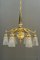 Art Deco Glass Shasdes Chandelier, Vienna, 1920s 3