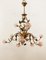 Wrought Iron Chandelier with Vitri in Pink Murano 1