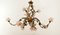 Wrought Iron Chandelier with Vitri in Pink Murano 16