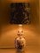 Lampada vintage dipinta a mano con paralume in oro 24k e broccatello damascato, Immagine 14
