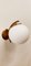 Lámpara de pared Ottone con esfera blanca opalina, Imagen 8