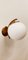 Ottone Wandlampe mit Opal White Sphere 8