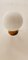Ottone Wall Lamp with Opal White Sphere 14