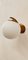 Lámpara de pared Ottone con esfera blanca opalina, Imagen 6