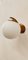 Ottone Wandlampe mit Opal White Sphere 6