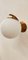 Ottone Wandlampe mit Opal White Sphere 9