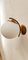 Lámpara de pared Ottone con esfera blanca opalina, Imagen 1