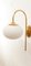 Ottone Wandlampe mit Ovalem Weißem Glas 9