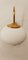 Ottone Wandlampe mit Ovalem Weißem Glas 10