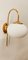 Ottone Wandlampe mit Ovalem Weißem Glas 12