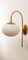 Ottone Wandlampe mit Ovalem Weißem Glas 1
