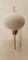 Ottone Wandlampe mit Ovalem Weißem Glas 3