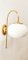Ottone Wandlampe mit Ovalem Weißem Glas 2