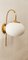 Ottone Wandlampe mit Ovalem Weißem Glas 5