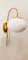 Ottone Wandlampe mit Ovalem Weißem Glas 11