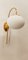 Ottone Wandlampe mit Ovalem Weißem Glas 8