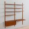 Danish Teak Two Bay Modular Shelving System with Desk by Poul Cadovius for Cado, 1960s 6