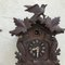 Geschnitzte Große Kuckucksuhr mit Vögeln, 1940er 17
