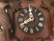 Reloj de cuco grande tallado con pájaros, años 40, Imagen 7