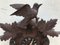 Geschnitzte Große Kuckucksuhr mit Vögeln, 1940er 13