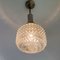 Mid-Century Portuguese Bubble Glass Hanging Lamp, 1960s 6