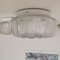 Portuguese Clear Textured Glass Flush Mount Bathroom Light Fixture Lamps, 1970s, Set of 2 9